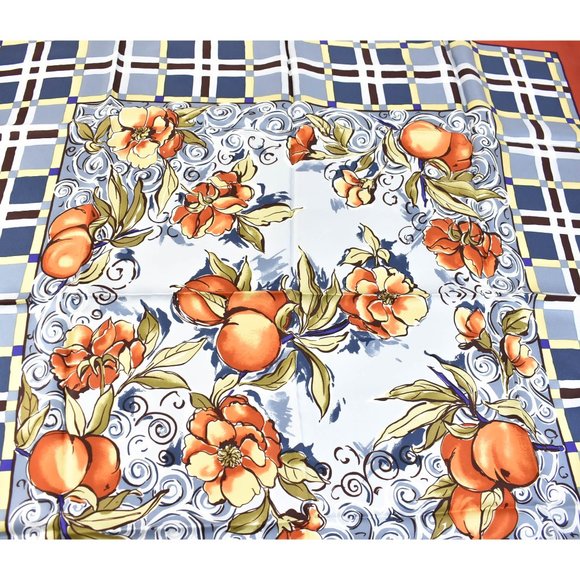 GIVENCHY: Red/Multicolor, 100% Silk Twill Scarf rq - Picture 5 of 7